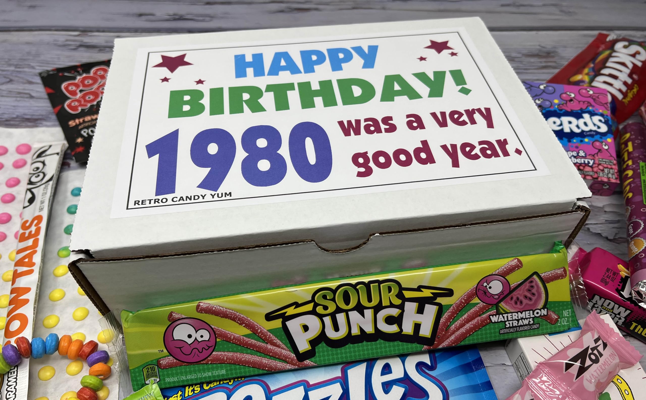 Amazon.com : 1980 Retro Candy Box, 80s Assortment 46th Birthday